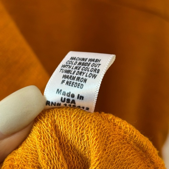 MONROW SUPERSOFT SHORT SLEEVE V DRESS WITH TIE Women’s Size M Mustard - Picture 2 of 10